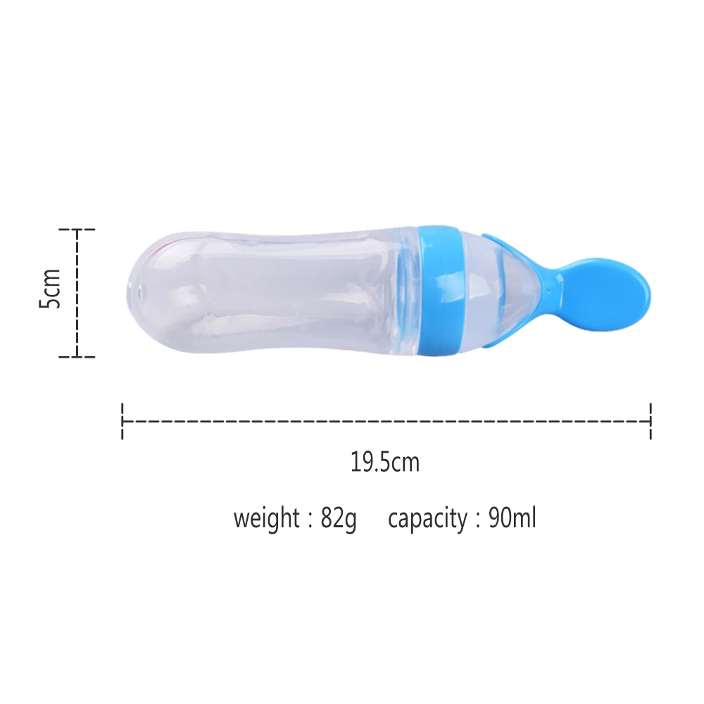 
Newborn Squirt Silicone Baby Feeding Food Bottle Dispensing Spoon 