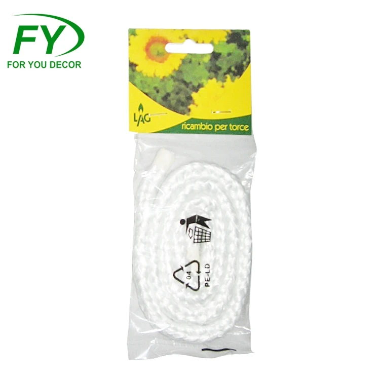 High temperature polished 10mm oil lamp fiberglass wick