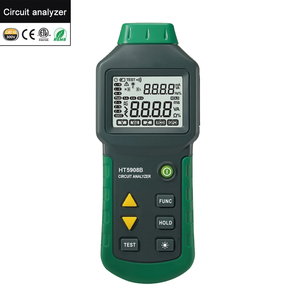 short circuit & earth fault indicator TRMS Voltage GFCI RCD Tester Circuit Analyzer