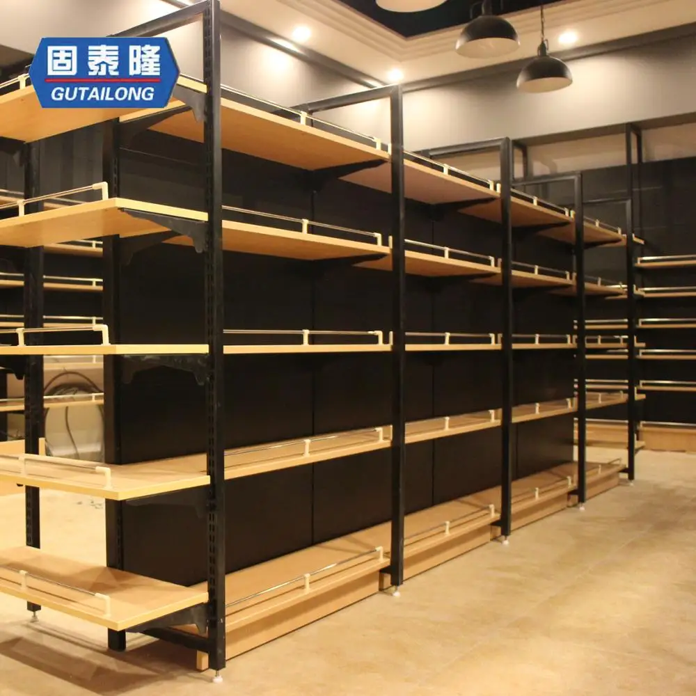 2018 New style back panel supermarket steel shelf from manufacturer in china