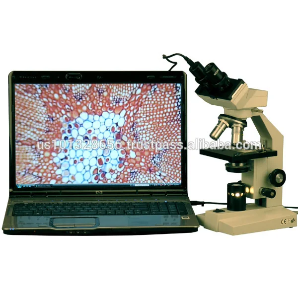 
AmScope Supplies 2000X Vet High Power Binocular Microscope + 2.0MP USB Camera 