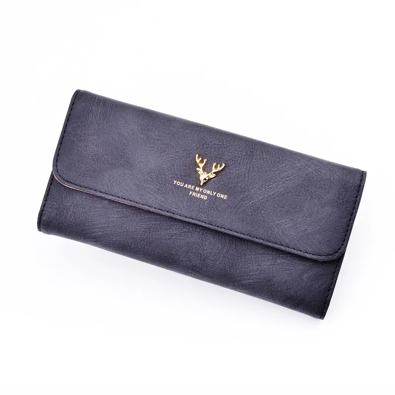 New women leather purse fashion long soft wallet for girl