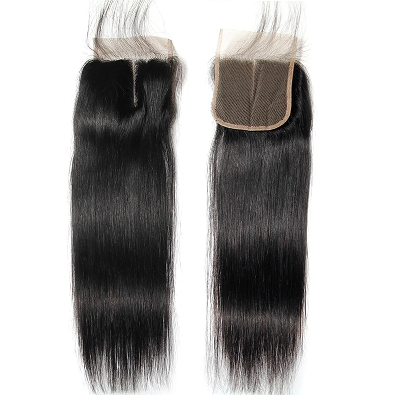 True length 16 inch virgin brazilian super double drawn hair, mink straight human hair with closure