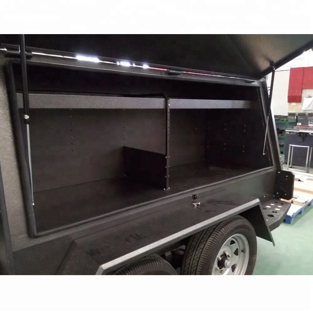 7 x 5 Aluminum galvanized sheet tool box single axle wheel tradesman top trailer