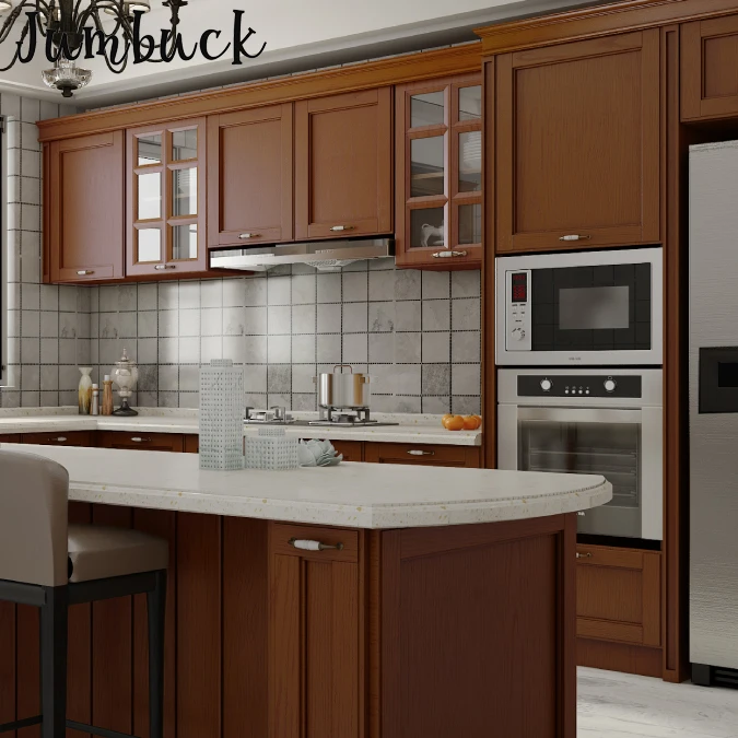  Кухонный шкаф из резного дуба