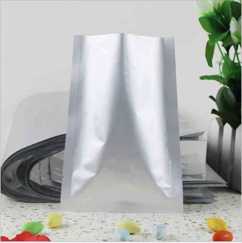 Custom Resealable Heat Seal Aluminum Foil 3 Sides Sealing Packing Vacuum Bags With Tear