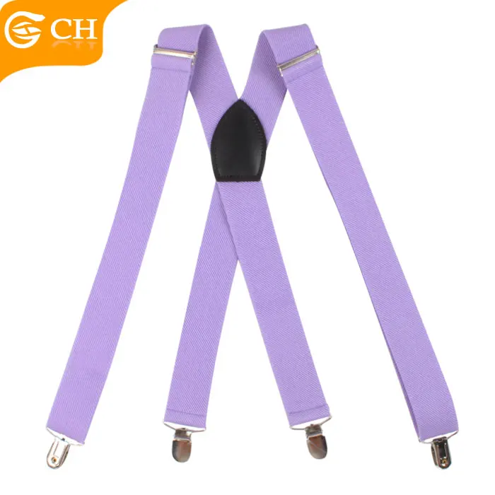 Wholesale X Shape Purple Adjustable Elastic Suspender For Children