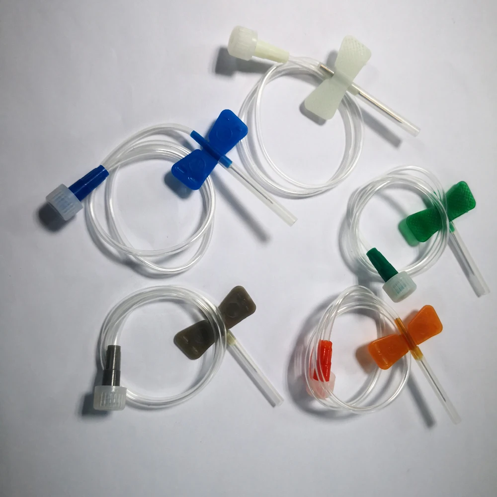 
China medical sterile butterfly type iv infusion disposable scalp vein set 