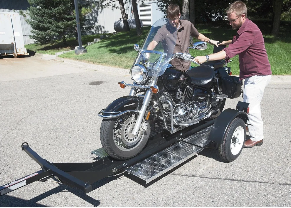
Small Single-rail Folding Motorcycle Trailer For Sale 