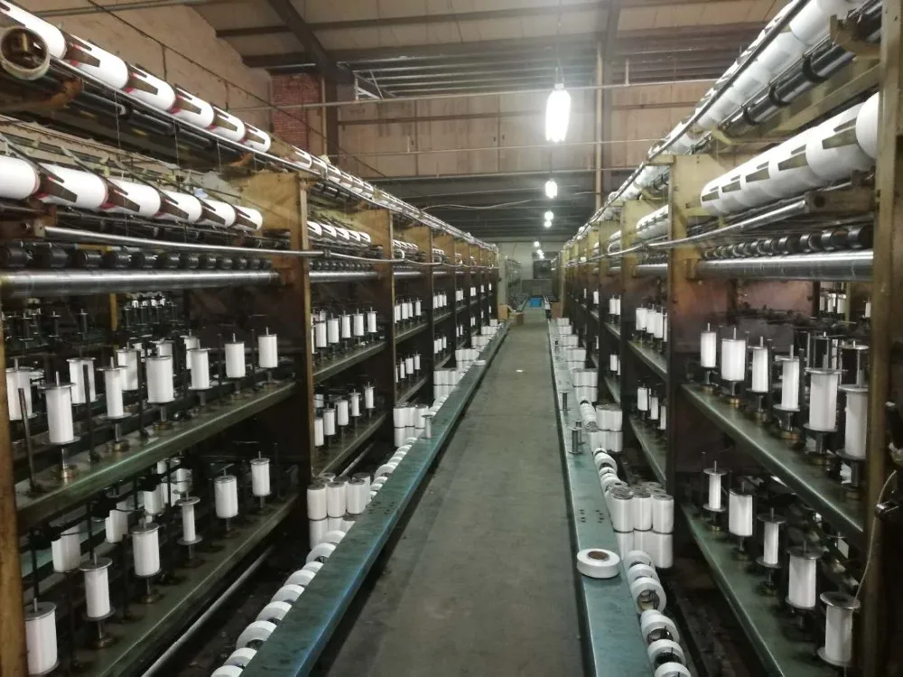 No MOQ bulk latex covered double polyester yarn elastic latex rubber recycled yarn for webbing elastic tapes