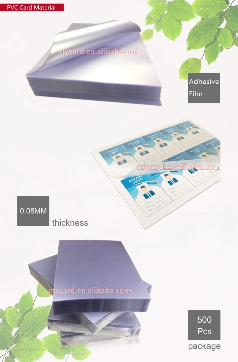 Wholesale 0.1mm Thick Coated PVC ID Card Overlay Material for Hot Lamination