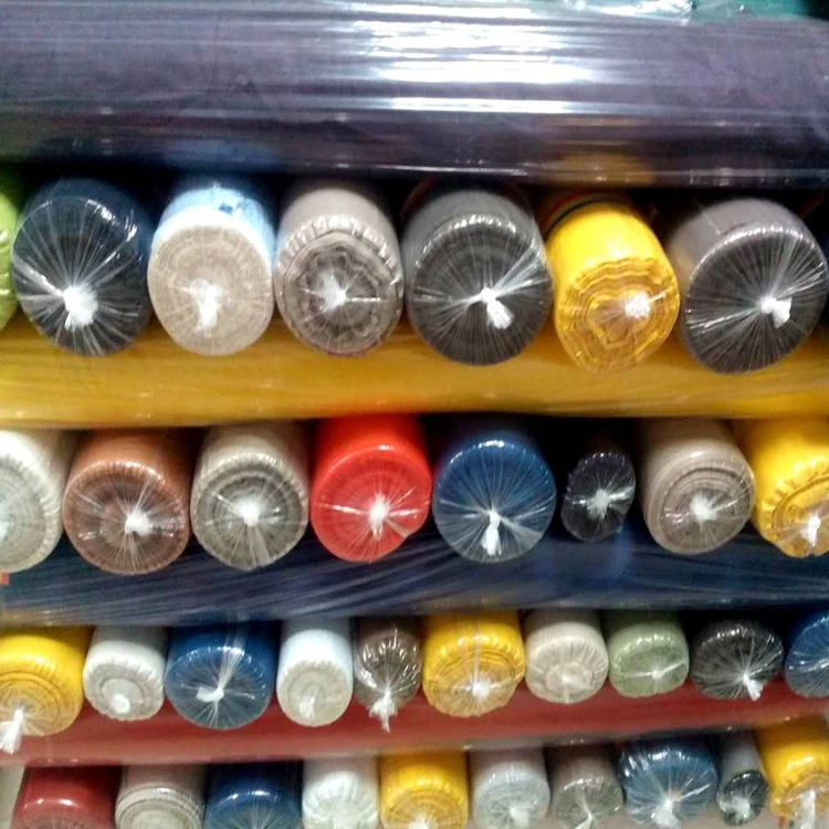 Hot selling stock lot fabric wholesale woven cotton linen blended plain dyed stock fabric