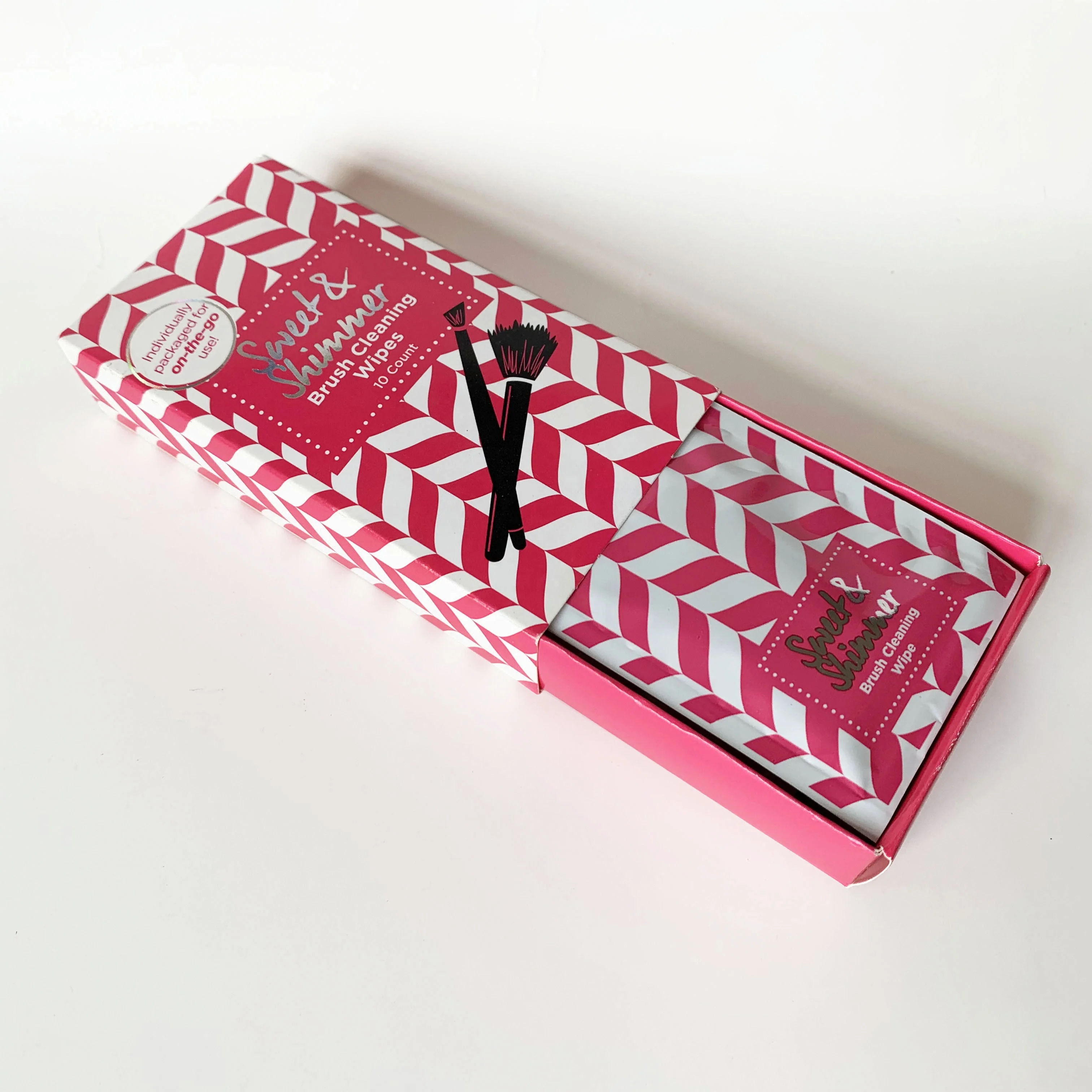 New makeup brush cleansing wipes daily use wet wipes/tissue individually/single packed best sell