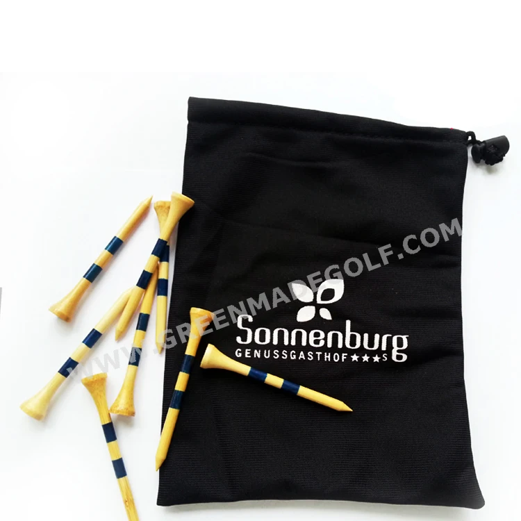 Custom Golf Tees Velvet golf Pouch Bag custom gift bags with embroidered logo