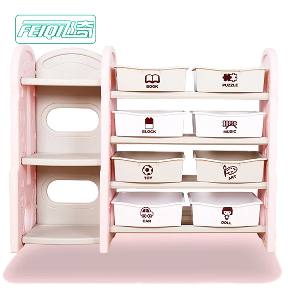 Kids preschool toys storage plastic toys shelves