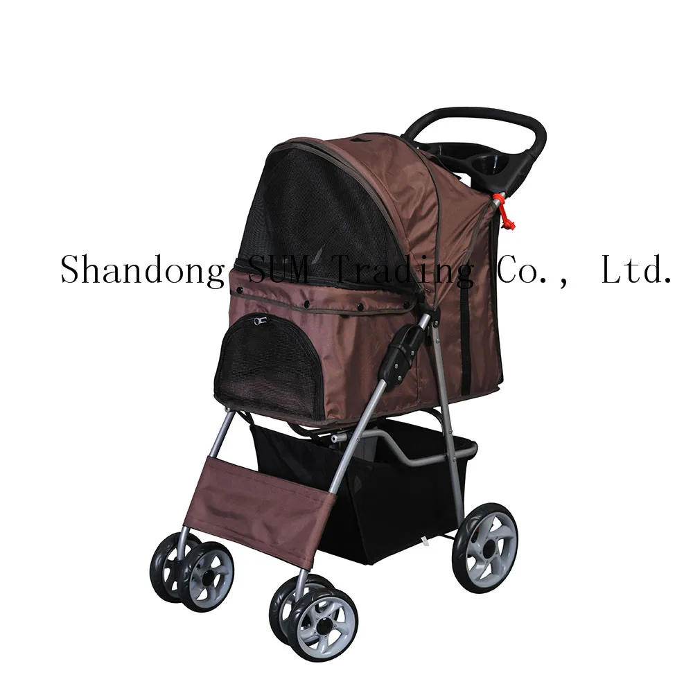 Stroller For Two Dogs,pink Dog Cat Stroller/Good Oxford Pet Stroller