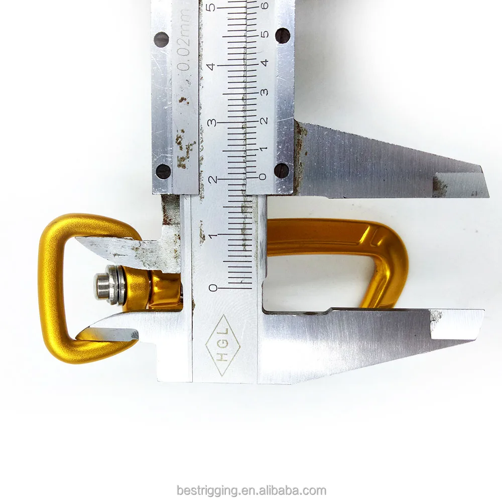 7075 Pull Aluminum Oxidation 1 Inch Snap Hook Swivel Carabiner Custom Logo Hook Straps