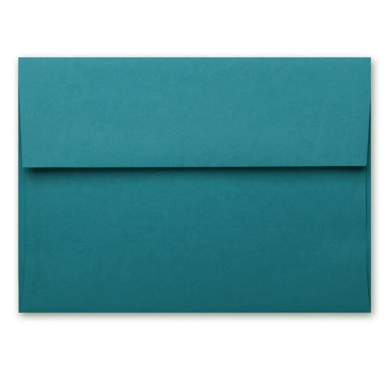 Конверты для приглашений A9 с отжимом и прессованием (5 3/4x8 3/4), темно-синие (50 Кол-во), бумага для печати 80 фунтов для подарка