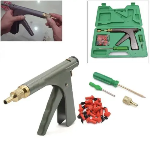 Motorcycle Tire Plugger Tubeless Tyre Wheel Repair Gun Kit Plug Rubber Spiffy
