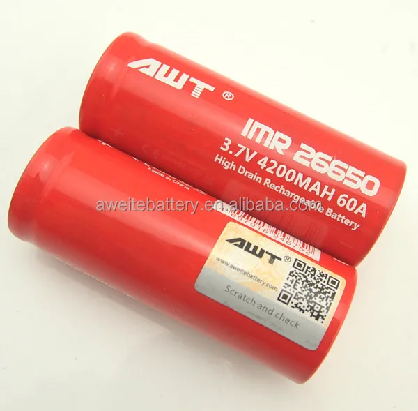 AWT 26650 Аккумулятор для dna 200 бак 10 мл вейп бокс мод 4200 мАч 60A awt 26650 Аккумулятор для электронного кальяна Кувейт