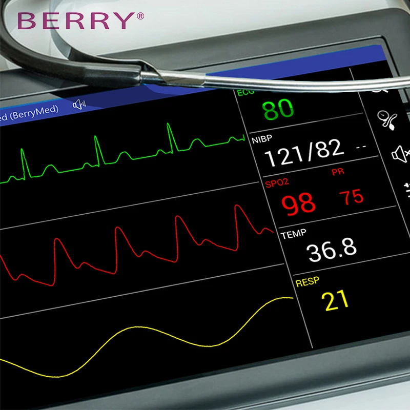  BERRY AM6750 хорошее качество многопараметрический портативный ветеринарный монитор пациента