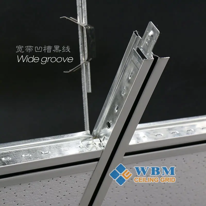 T-bar Suspended Ceiling t Grid Components /wide Groove System Hot Dipped Galvanized Steel Paint Keel Ceiling Frames 32/38