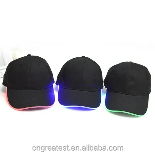 High Quality Plain Cotton Blank LED Baseball Hat Wholesale