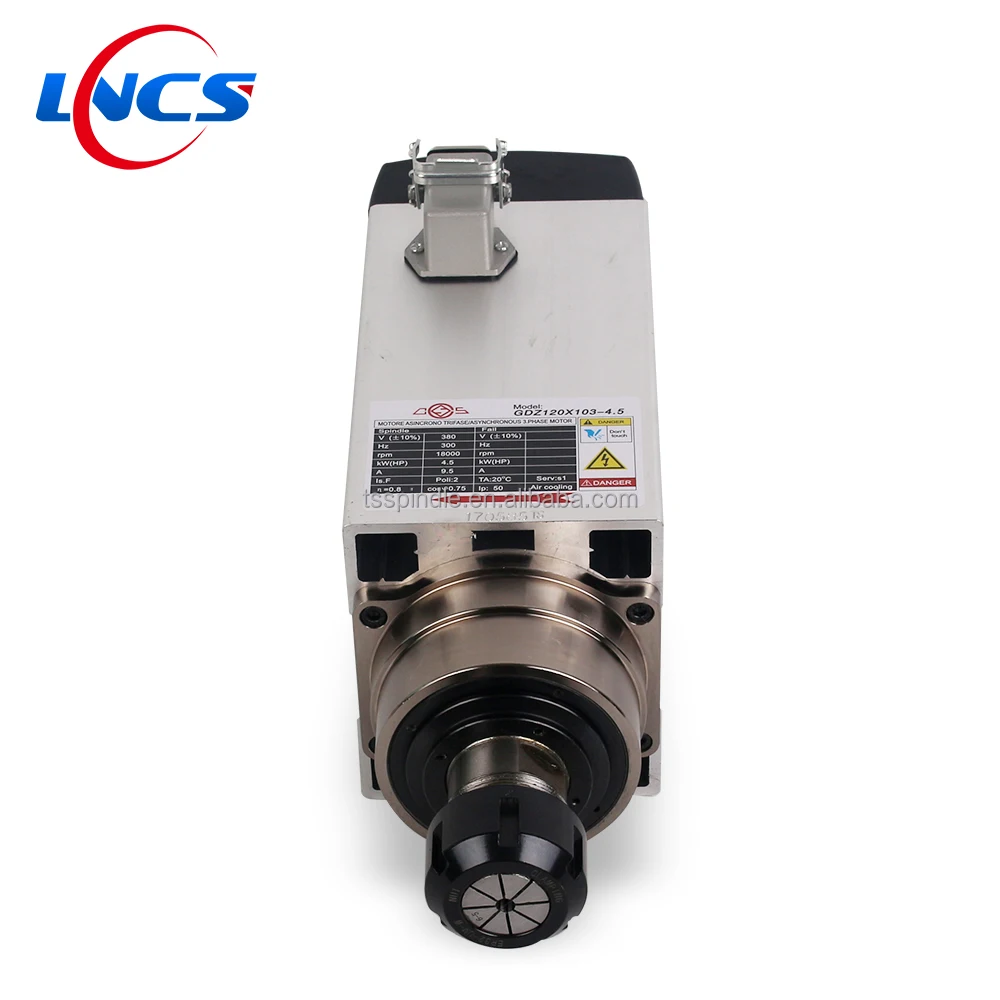 
4.5kw high speed air cooled cnc router spindle motor with ER32 collet 