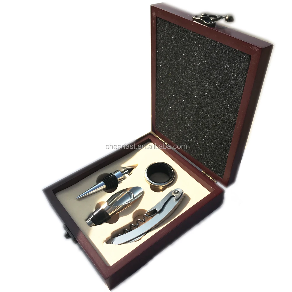 Cheerfast Factory Wholesale bottle opener kit wine tools gift set 4 pieces