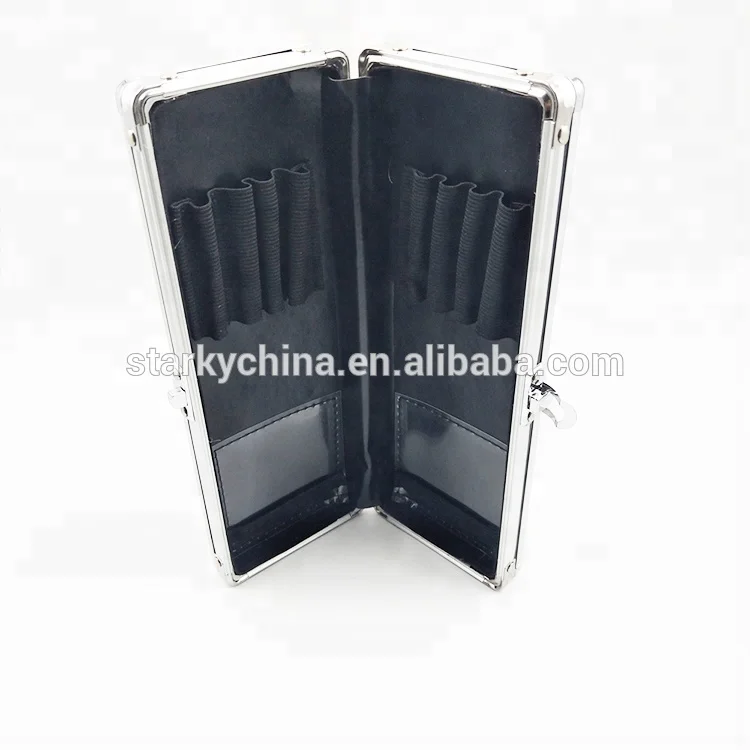Aluminum Makeup Nail Art Polish Manicure Brush Tool Beauty Case Box Storage Case
