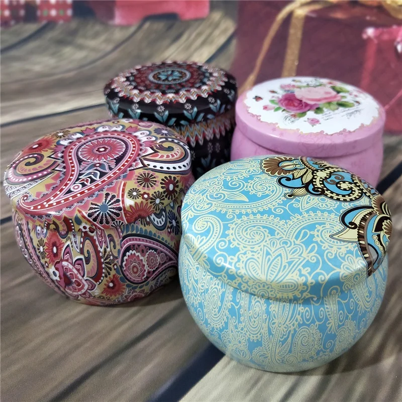 hot sale pretty garden cute flowers travel tin Insect-Repellent Citronella Candle