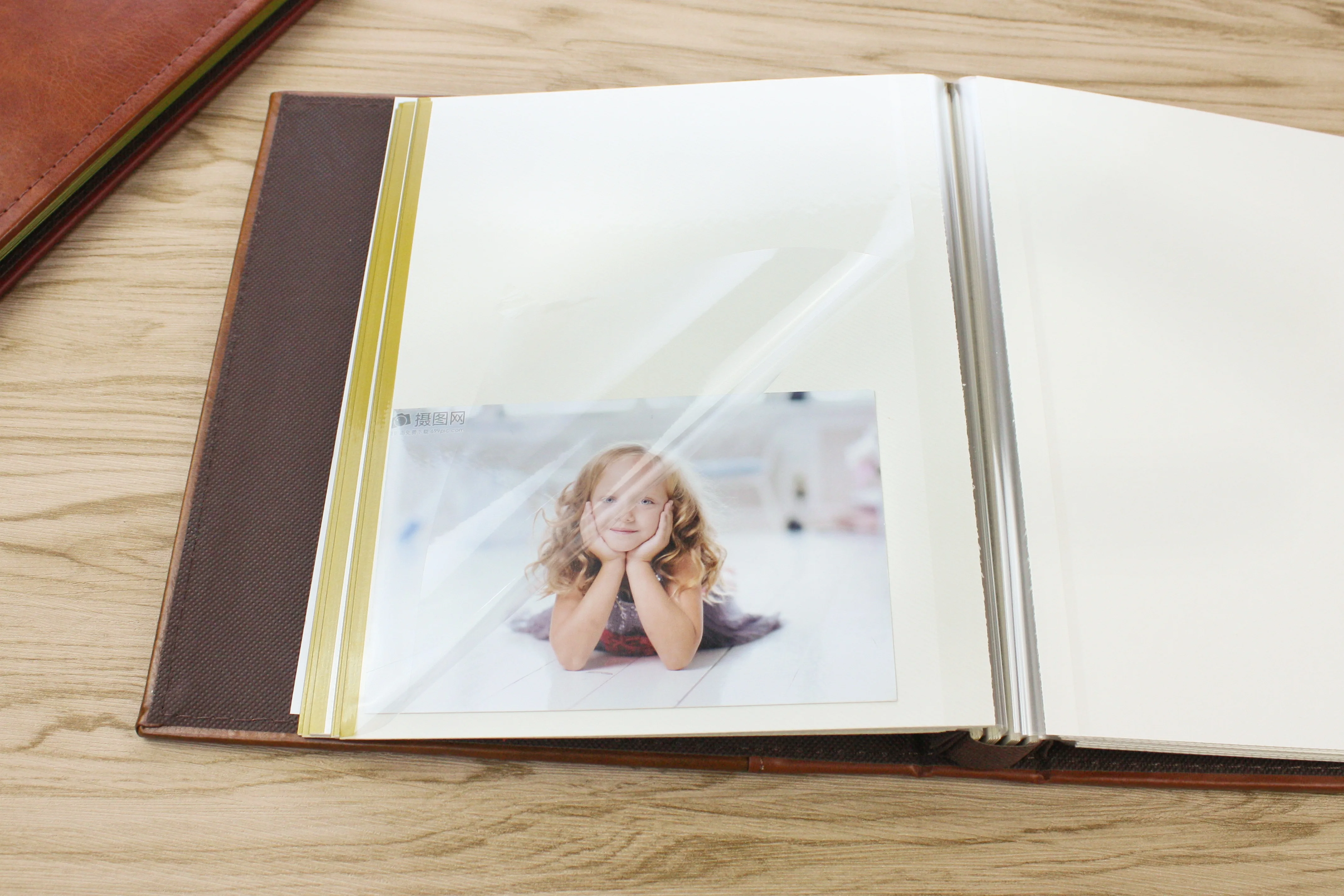 Self adhesive sheet 4x6 photo album 220*240mm dry mount stick 6x8 album leather cover 40 pages photo book albums
