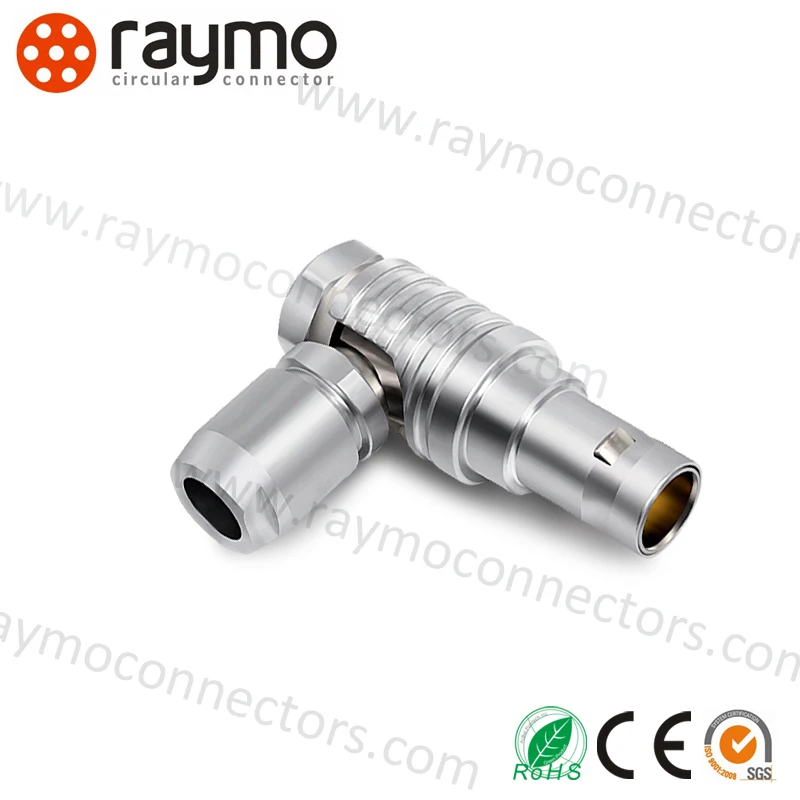 Factory high quality Raymo 0B 1B 2B FHG elbow 90 degree 6 pin metal connector