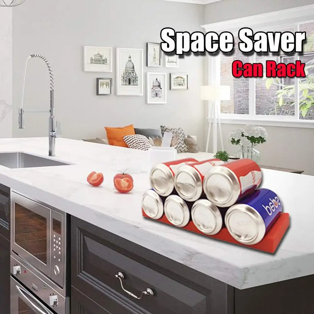 Refrigerator Soda Can Organizer Bottle Stacker Fridge Beer Wine Rack Silicone Mat