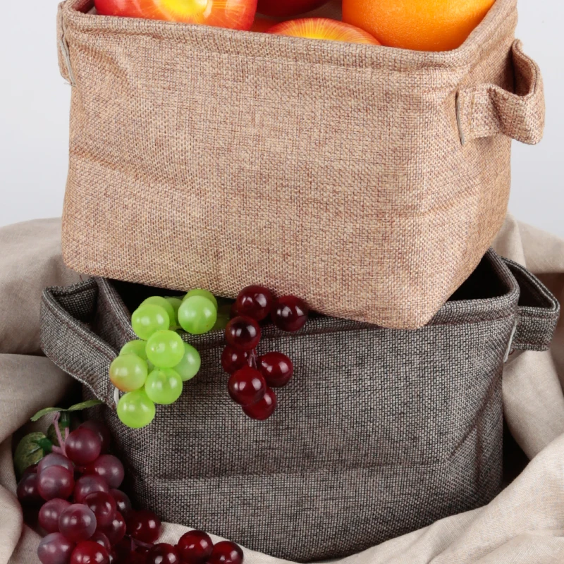 Высококачественная тканевая Складная Настольная косметическая коробка для всякой всячины