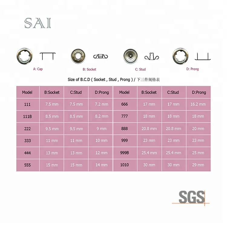 shape metal snap button snap fastener wholesale snap button