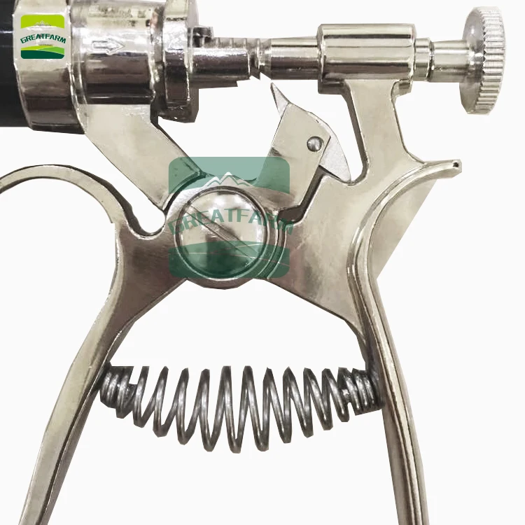 Adjustable continuous long arm syringe  30ML- 50ML cattle horse pig veterinary needle automatic animal gun syringe