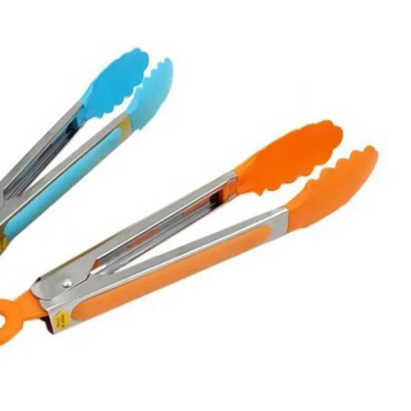 1/2/3/4/5X Food BBQ Clip Handle Clamp Stainless Steel Serving Tongs Useful Tool