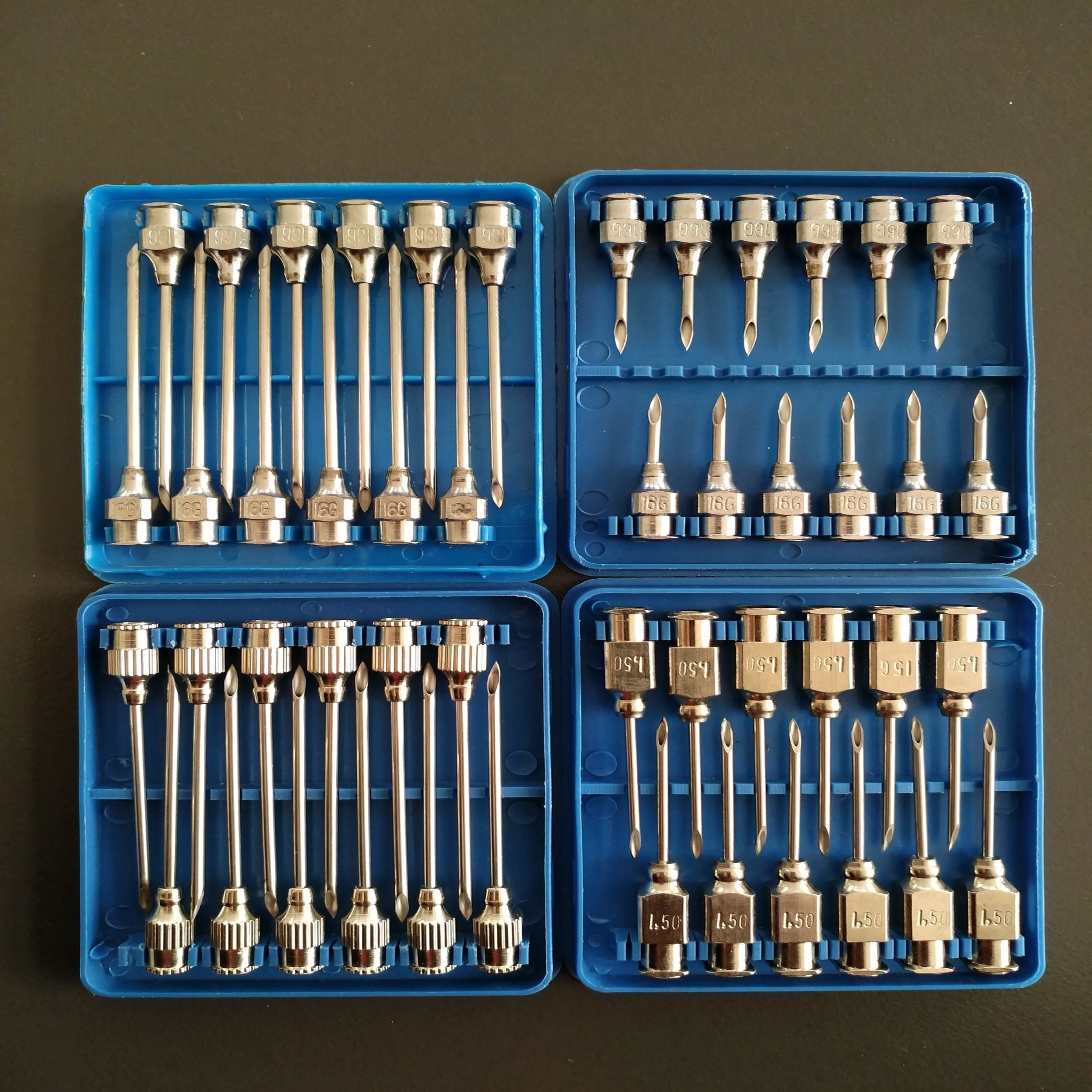 Disposable sterile surgical stainless steel veterinary metal needles for animals