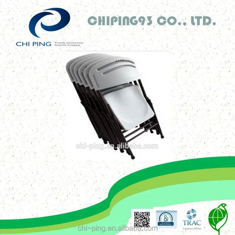 Folding chair with Iron frame office chair and plastic seat folding chair