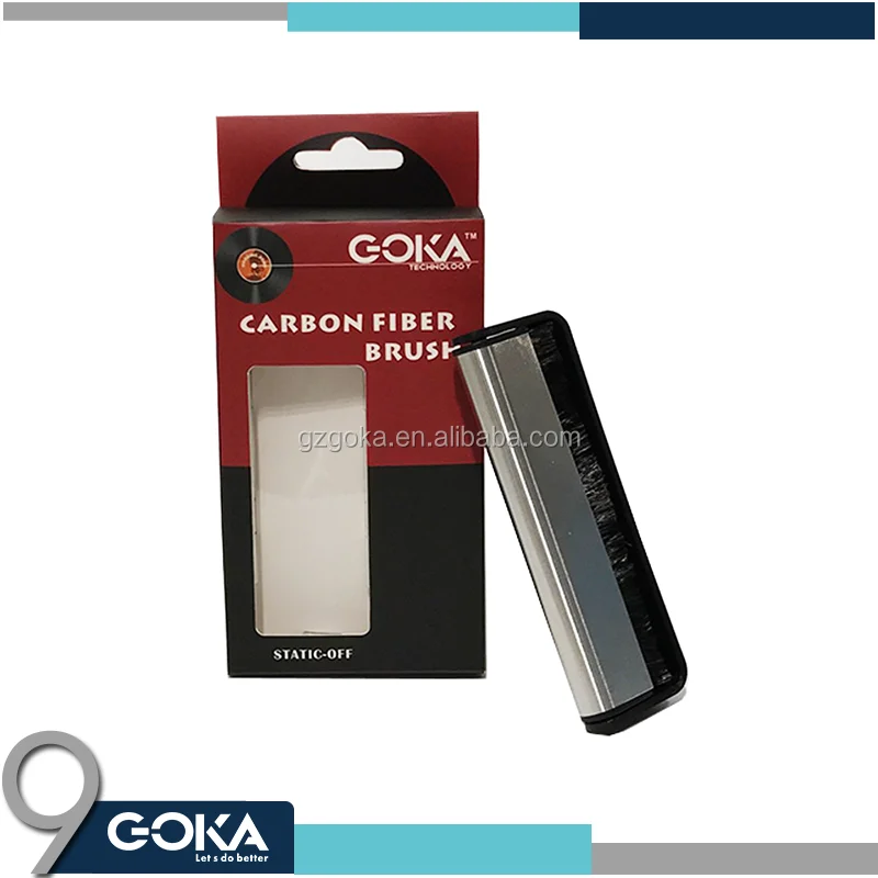 Винил углеродного волокна кисти Поворотный щетка LP проигрыватель Cleaner кисть