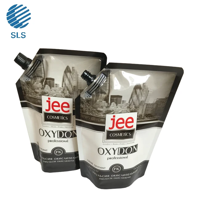 liquid drink stand up pouch with spout packaging