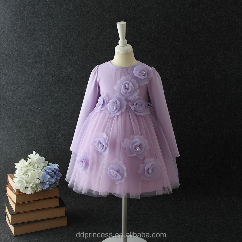2023 2018 Cheap Winter Children Flower Lace Girls Tutu Dress Casual baby party dresses Fancy Vietnam kids clothing for 5 years old