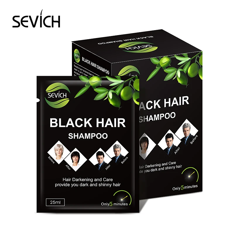 OEM/ODM hair color natural instant shampoo hair Dye Magic Black Shampoo For Grey Hair