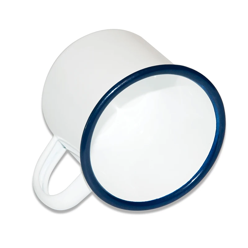 Sunmeta White sublimation blank mug sublimation custom enamel mug