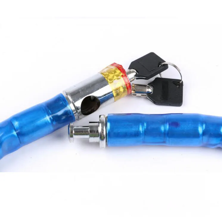 Secure anti theft 110cm Blue/Red/Green/Black bike motorcycle security lock