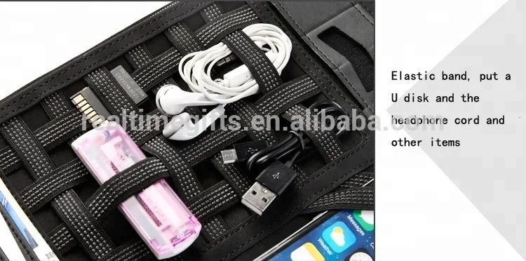 
Luxury Business Office Conference A4 Black PU Leather Compartment Portfolio Organizer 