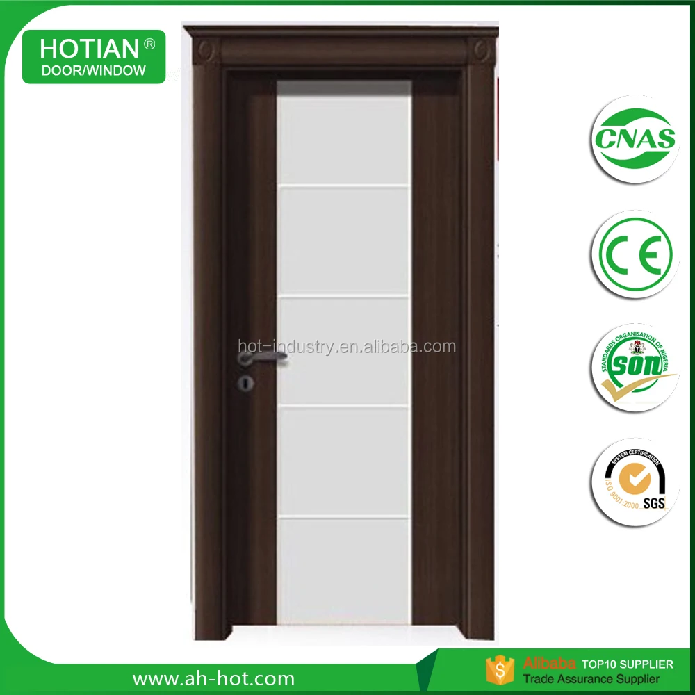 Latest Modern Flush Entry With Frosted Glass Wood Door Design Pictures