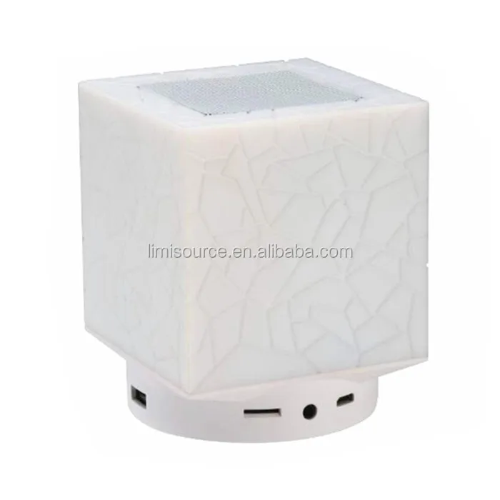 Colorful Light Touch Water Cube Wireless Music Speaker Built in Battery 1200 mAh Support TF card