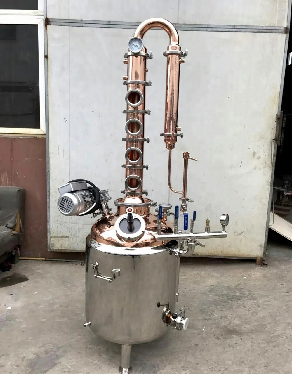 Reflux moonshine Distill/Copper Distillation column with copper plate